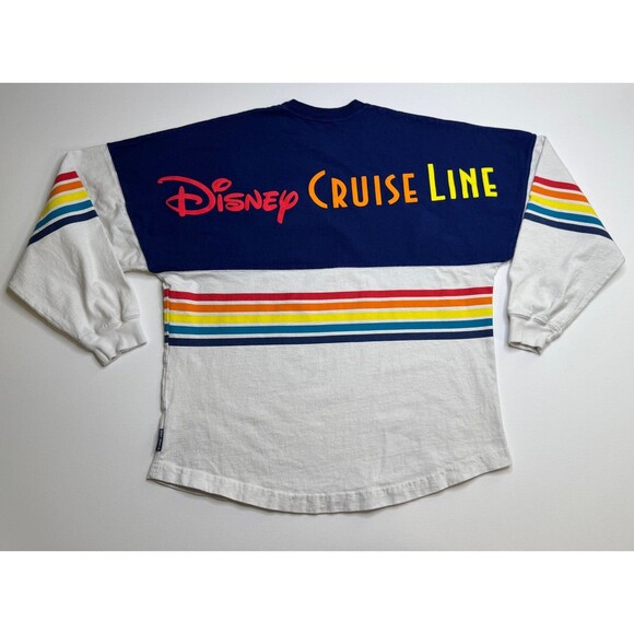 Disney Cruise Line Rainbow Navy Spirit Jersey DCL Small Rare - Picture 5 of 5